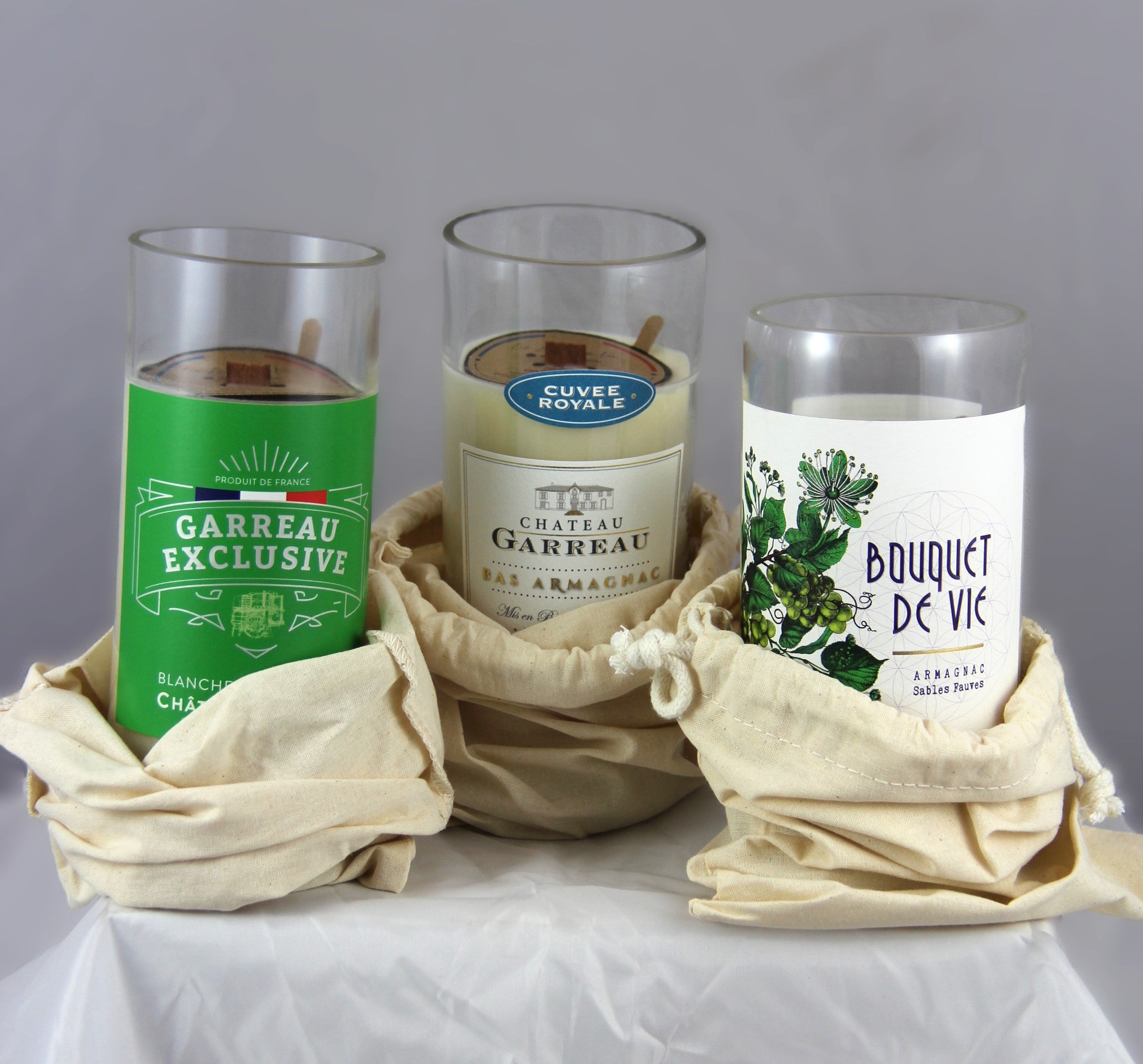 Bougies parfumées - cire naturelle - par les bougies du vin